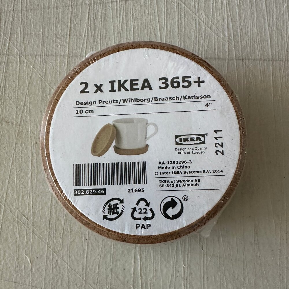 New IKEA IKEA 365+ Coaster Cork 2 Pack 4" 302.829.46